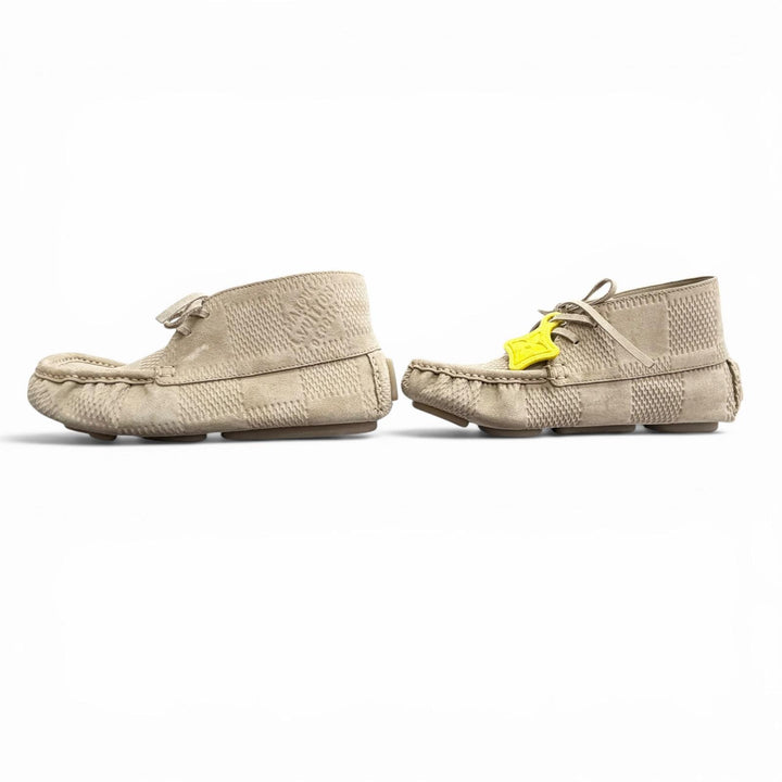 Great LOUIS VUITTON Leather shoes LV Footprint High Derby 6.5