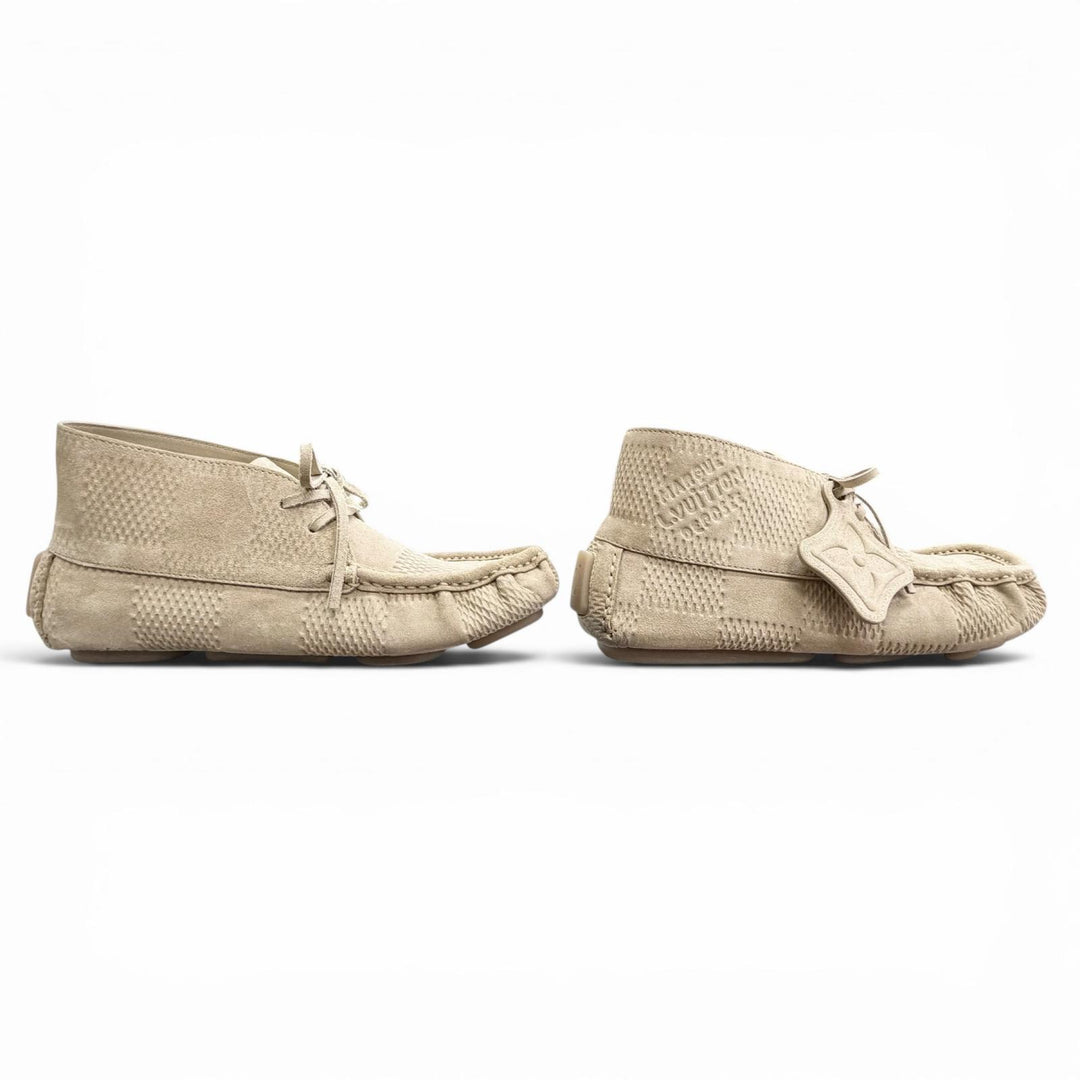 Great LOUIS VUITTON Leather shoes LV Footprint High Derby 6.5