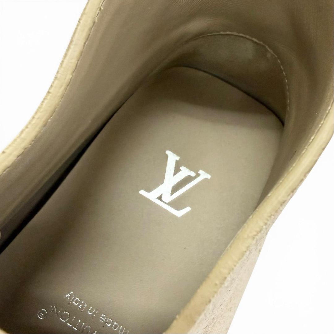 Great LOUIS VUITTON Leather shoes LV Footprint High Derby 6.5