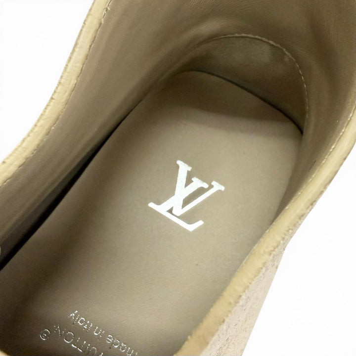 Great LOUIS VUITTON Leather shoes LV Footprint High Derby 6.5