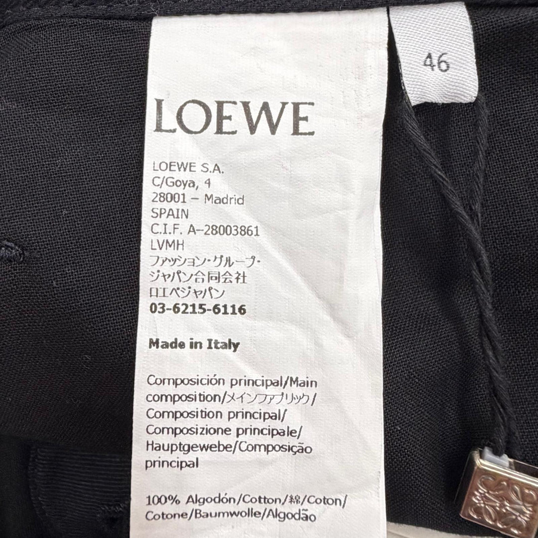 Pristine LOEWE cargo pants CARGO TROUSER black cotton mens 46 H526Y04WFB