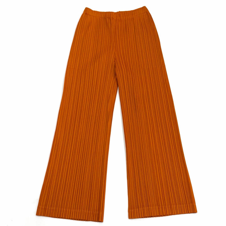 Excellent PLEATS PLEASE Pants THICKER BOTTOMS 2 Orange polyester 3 PP51JF383