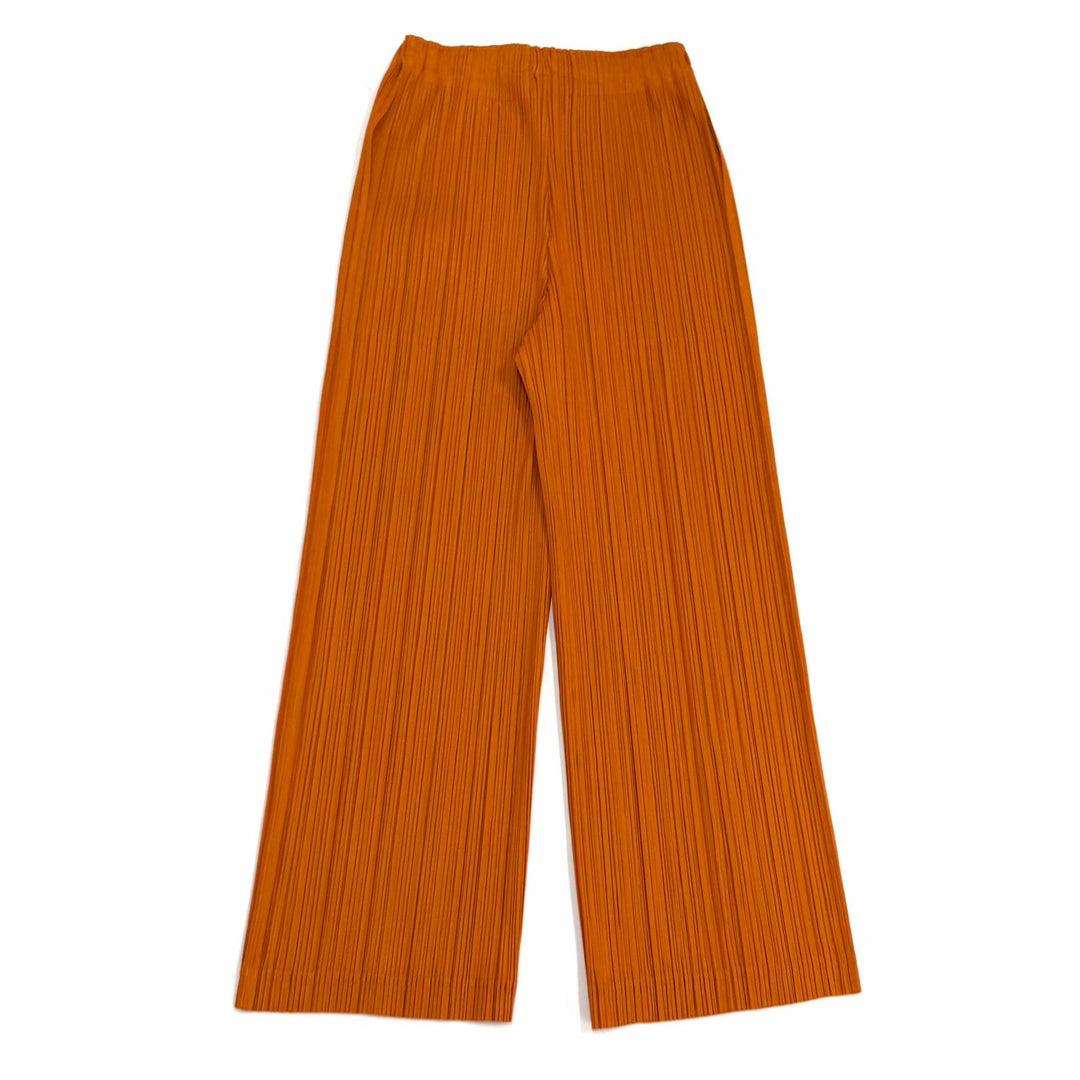 Excellent PLEATS PLEASE Pants THICKER BOTTOMS 2 Orange polyester 3 PP51JF383