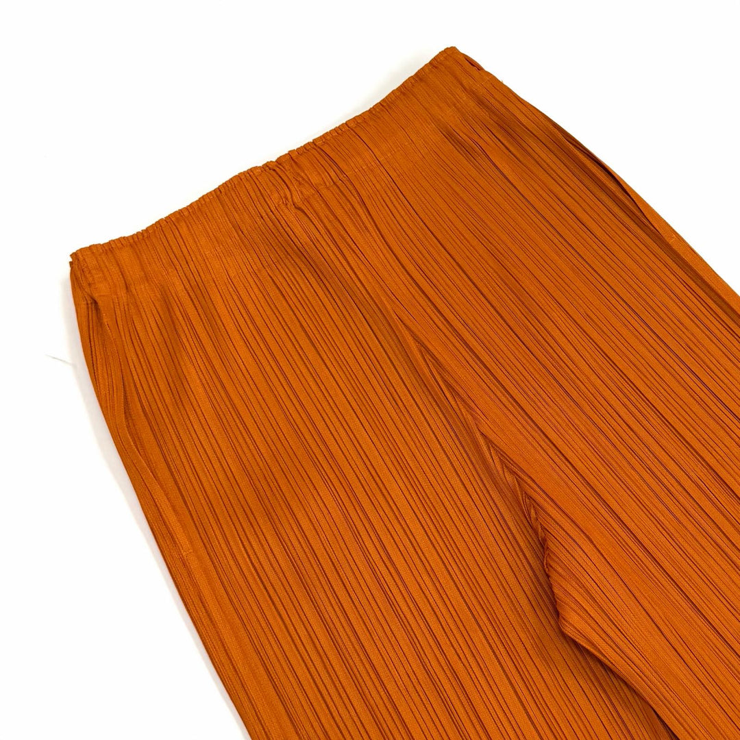Excellent PLEATS PLEASE Pants THICKER BOTTOMS 2 Orange polyester 3 PP51JF383