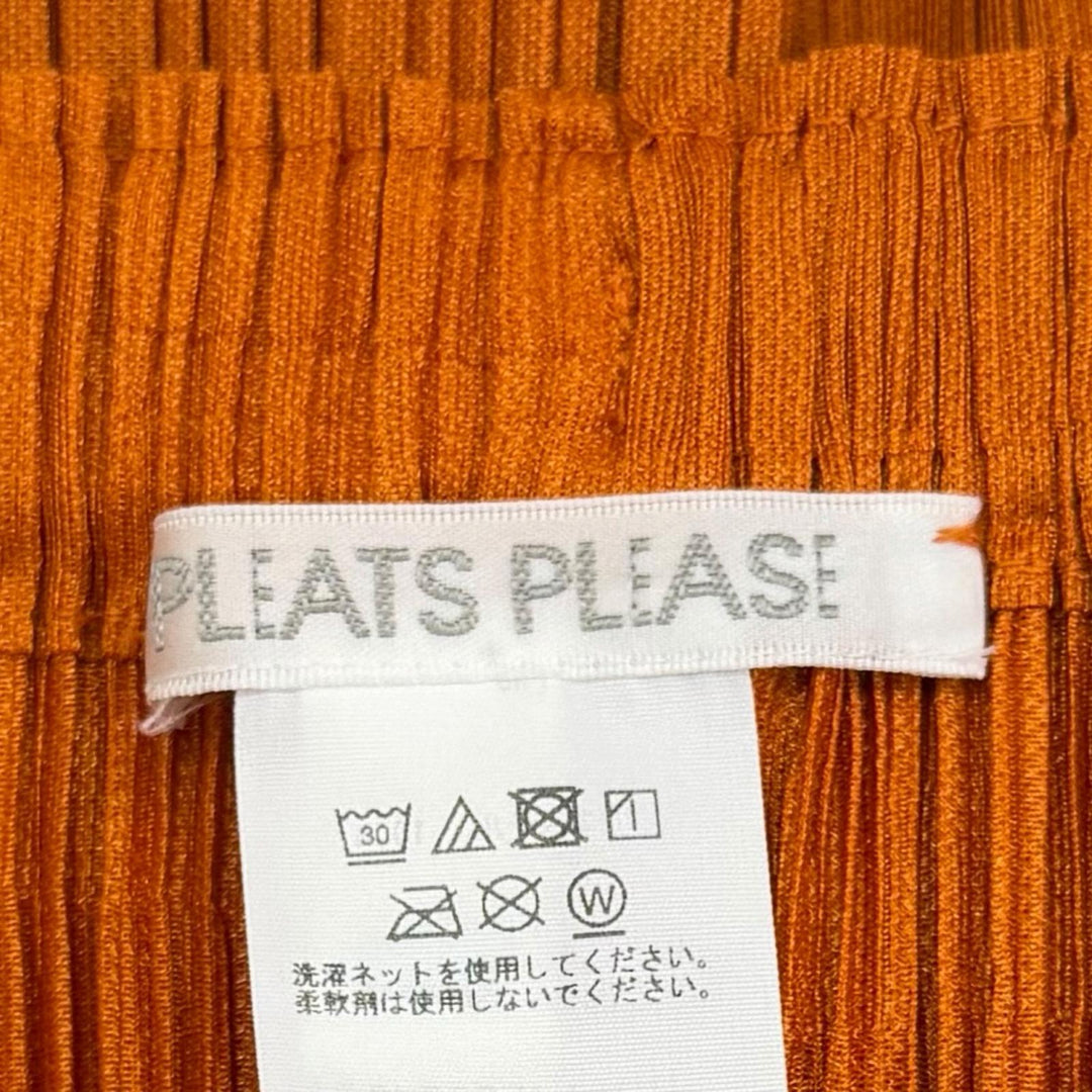 Excellent PLEATS PLEASE Pants THICKER BOTTOMS 2 Orange polyester 3 PP51JF383