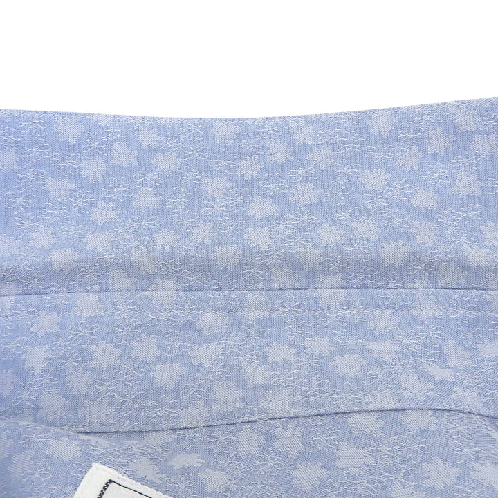 Great HERMES Long sleeve shirt Serie button total pattern Light blue cotton 42