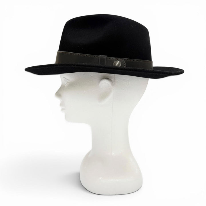 Excellent HERMES hat black wool mens 58