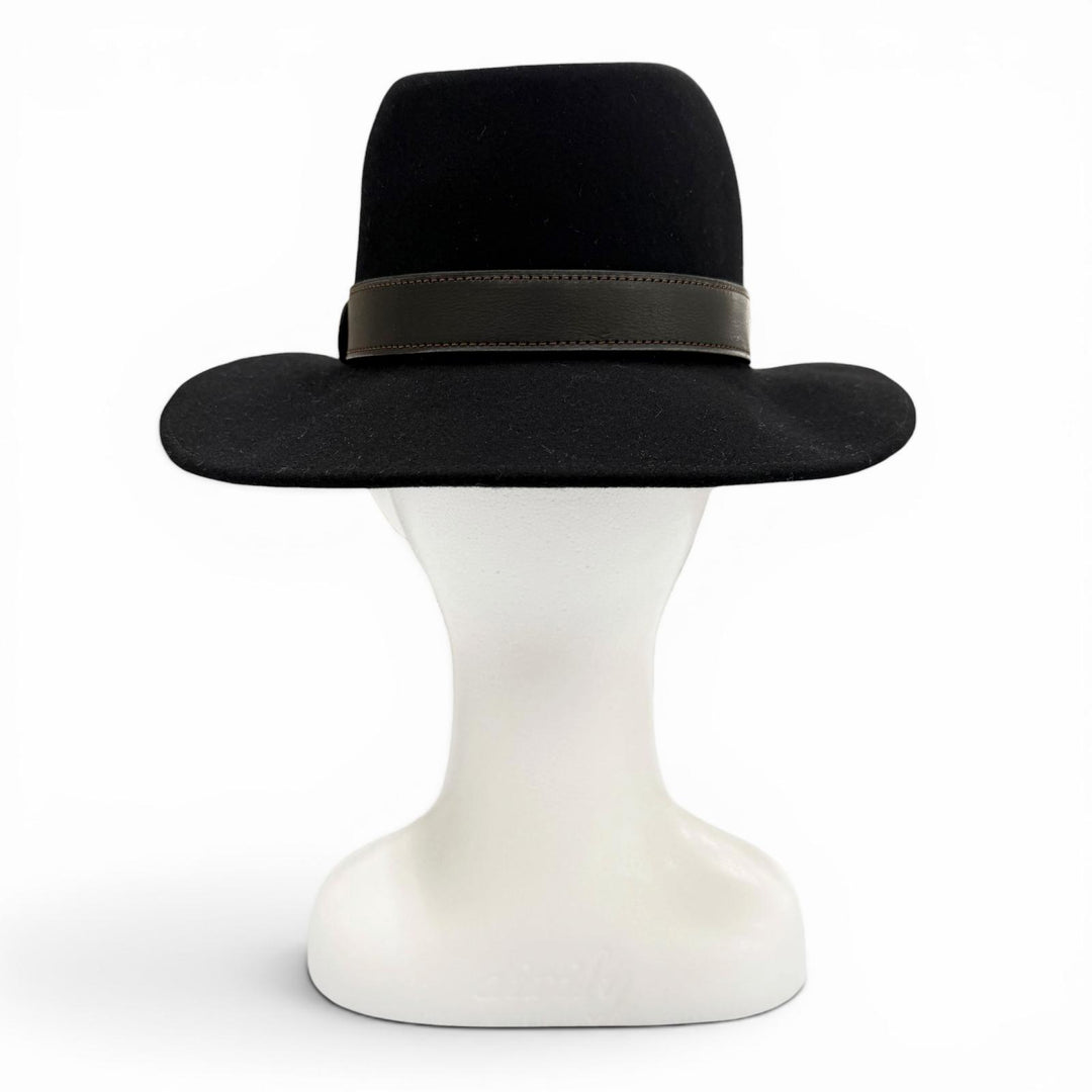 Excellent HERMES hat black wool mens 58