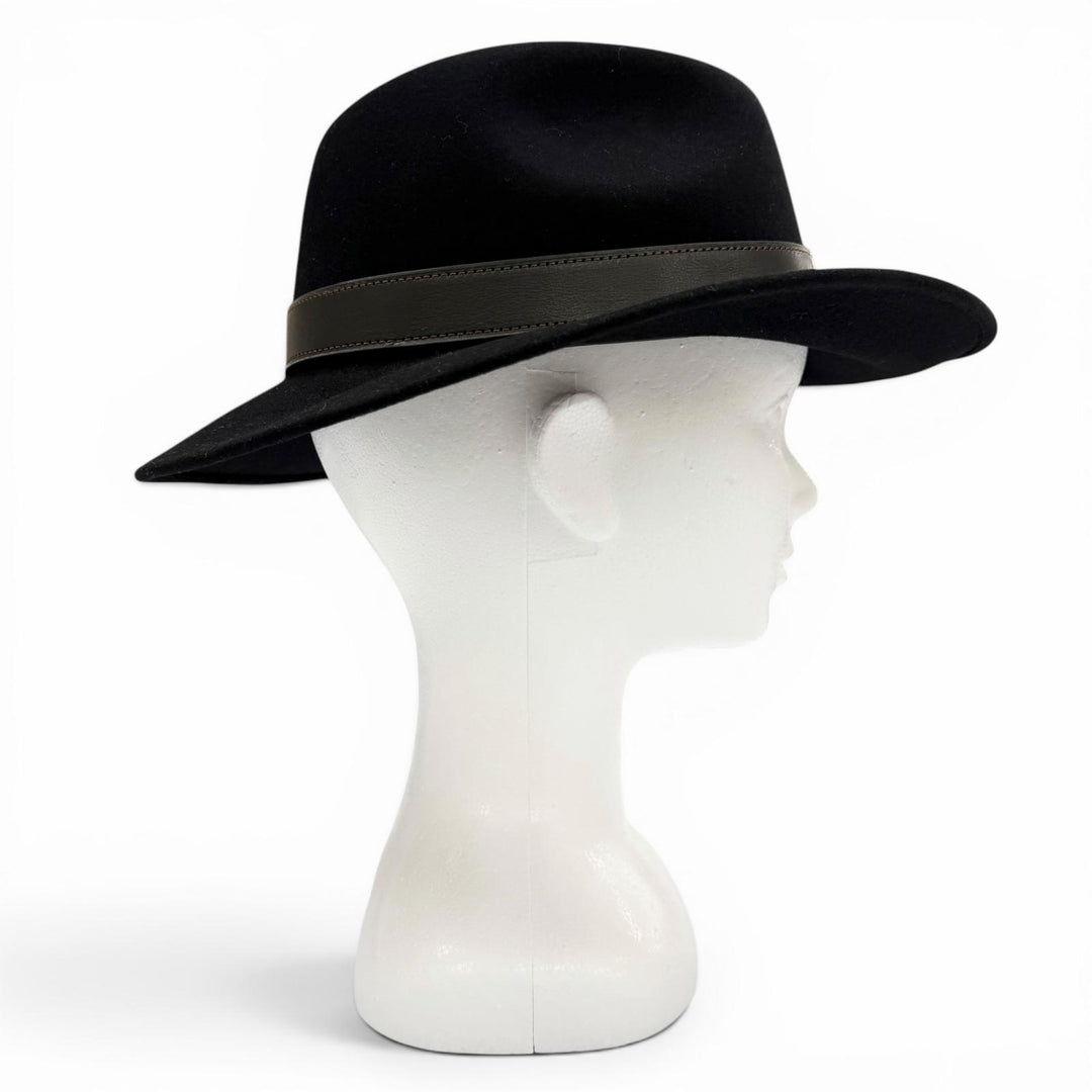 Excellent HERMES hat black wool mens 58