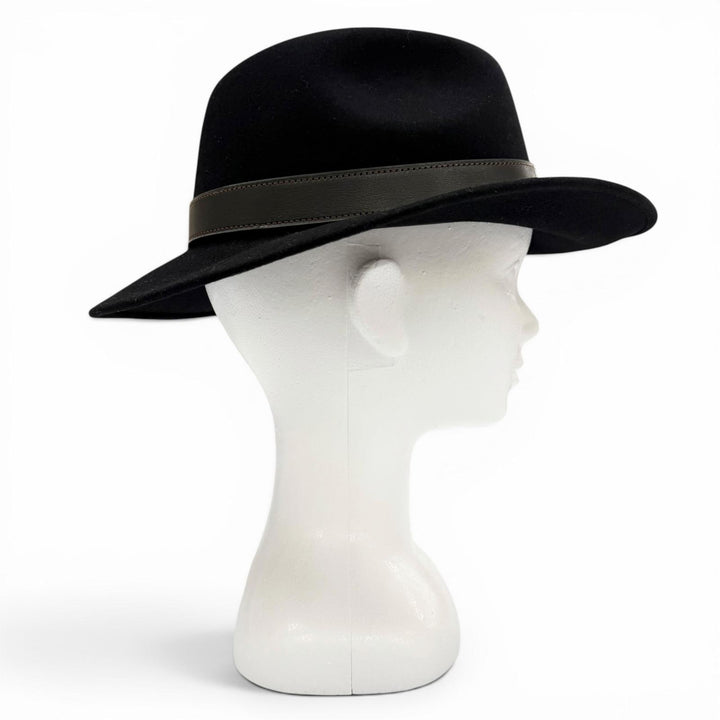 Excellent HERMES hat black wool mens 58