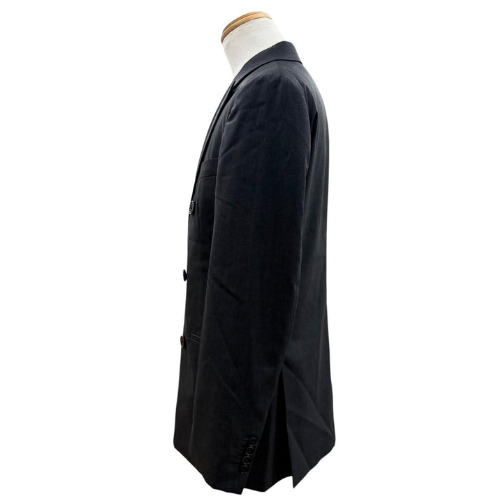Excellent HERMES tailored jacket Double breasted Dark gray wool mens 48