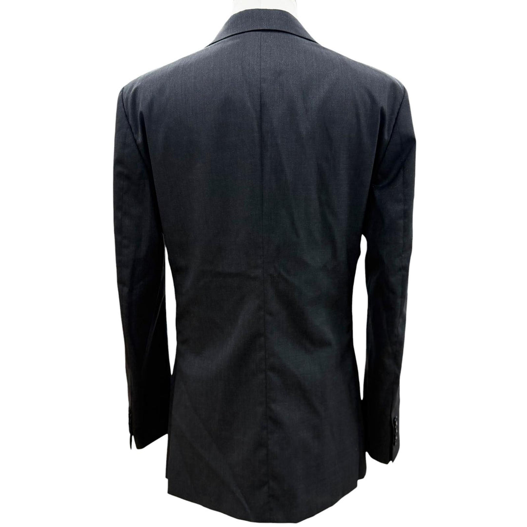 Excellent HERMES tailored jacket Double breasted Dark gray wool mens 48