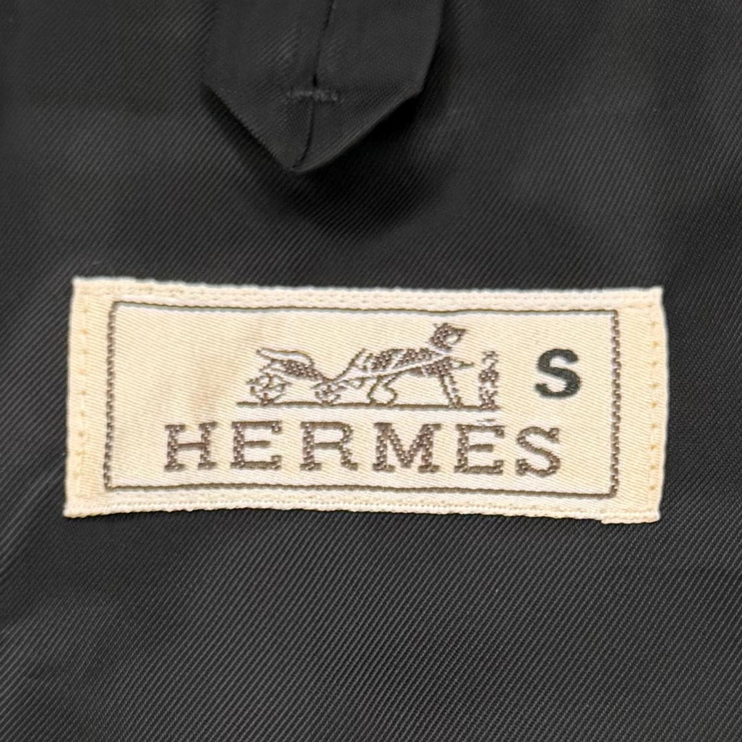 Excellent HERMES tailored jacket Double breasted Dark gray wool mens 48