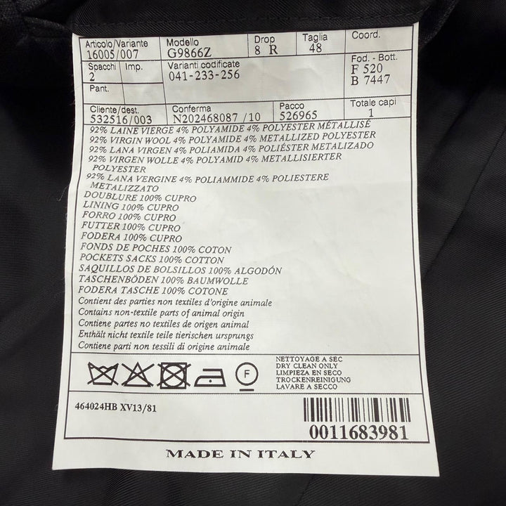 Excellent HERMES tailored jacket Double breasted Dark gray wool mens 48