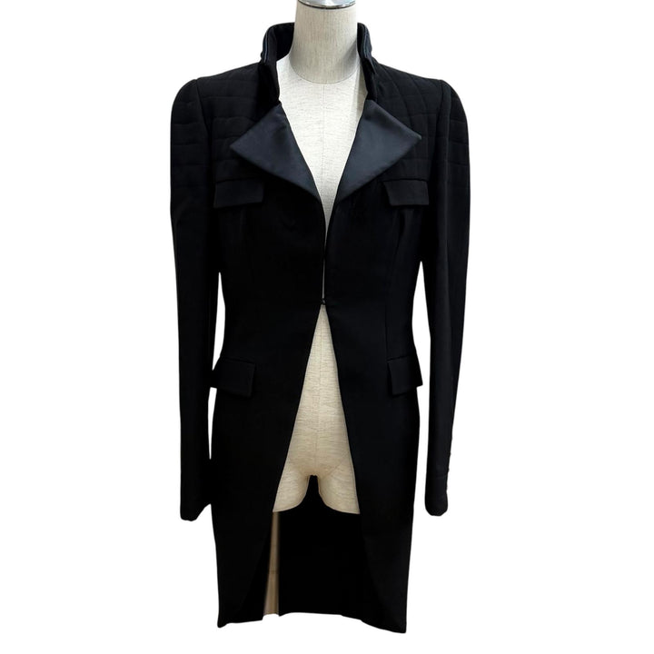 Very Good CHANEL Jacket black wool Women 36 06A P28958