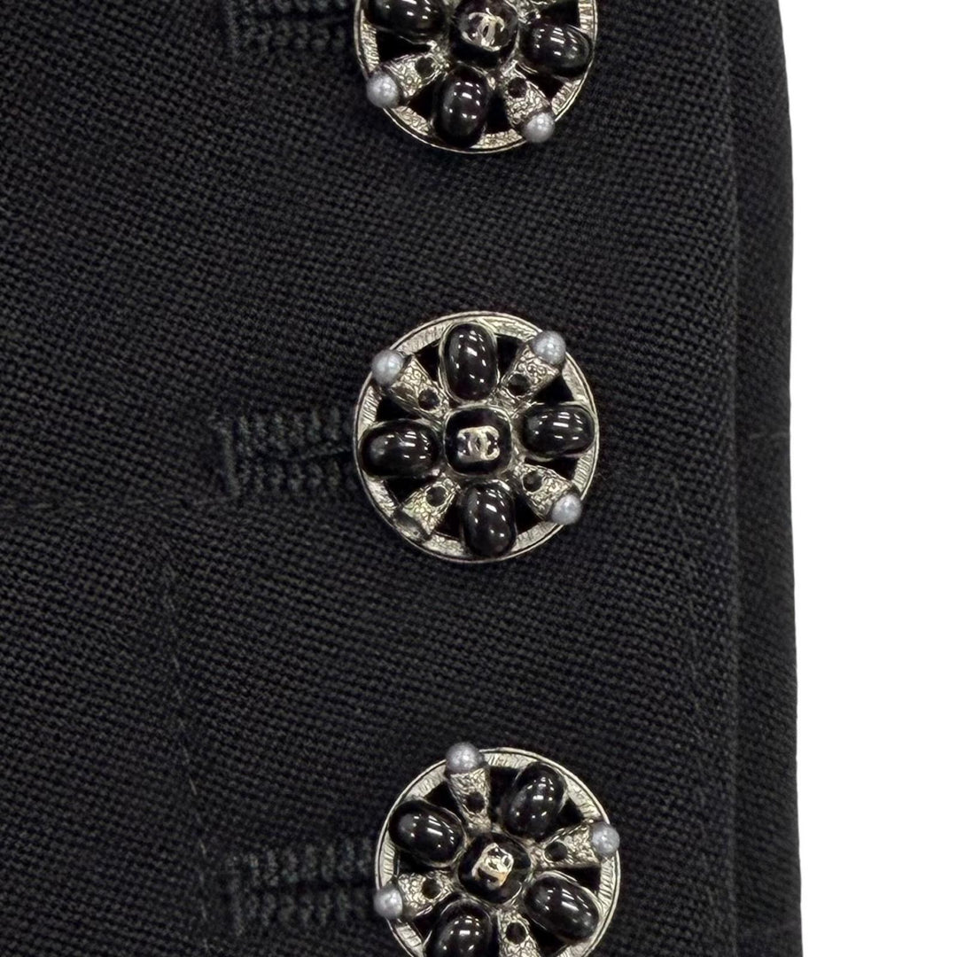 Very Good CHANEL Jacket black wool Women 36 06A P28958