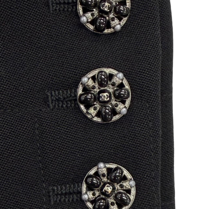 Very Good CHANEL Jacket black wool Women 36 06A P28958