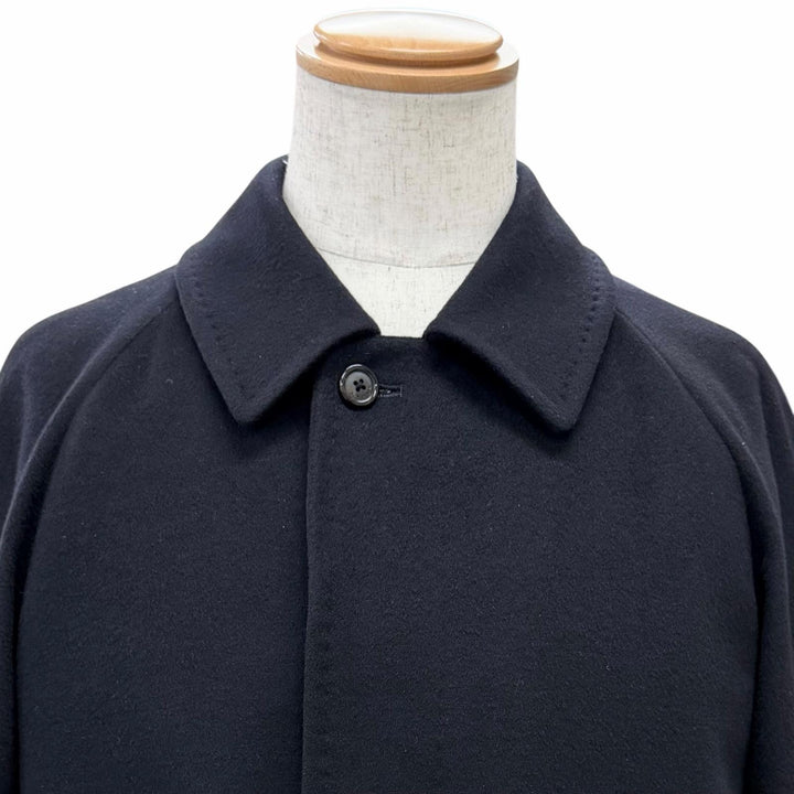 Great BURBERRY LONDON coat Logo button Dark navy cashmere mens