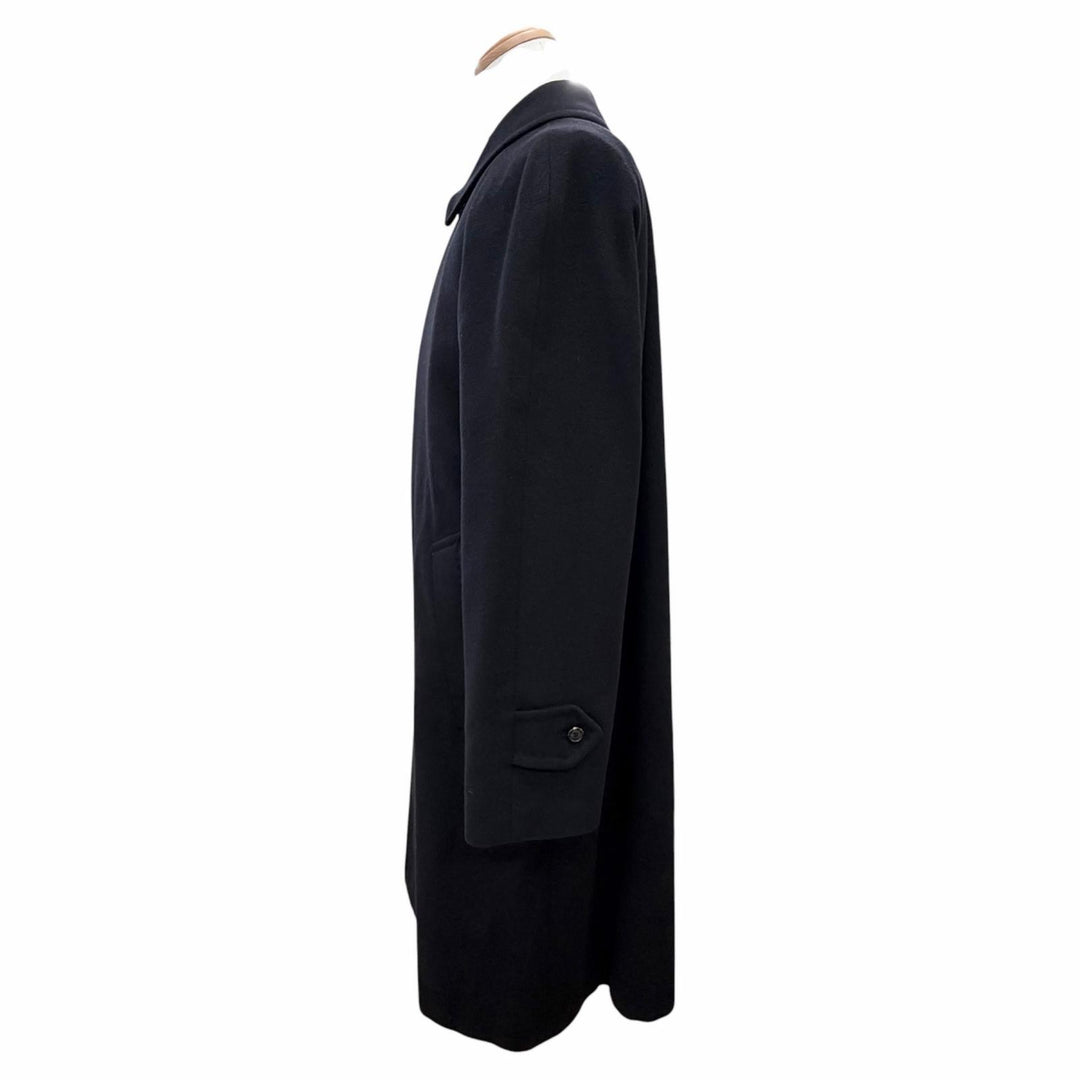 Great BURBERRY LONDON coat Logo button Dark navy cashmere mens