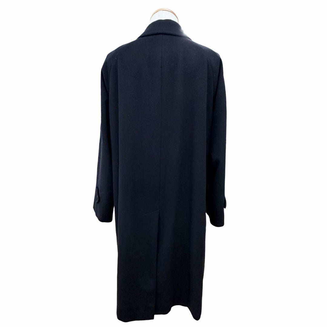 Great BURBERRY LONDON coat Logo button Dark navy cashmere mens