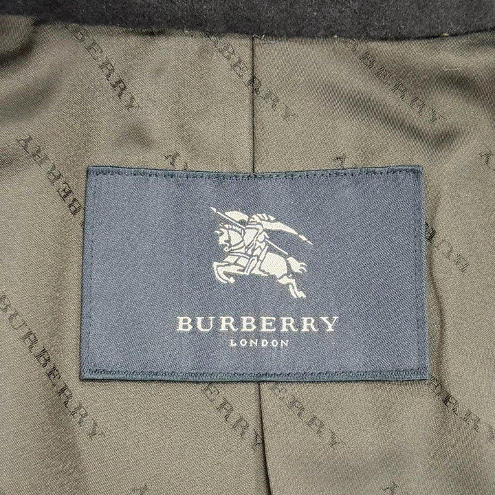 Great BURBERRY LONDON coat Logo button Dark navy cashmere mens