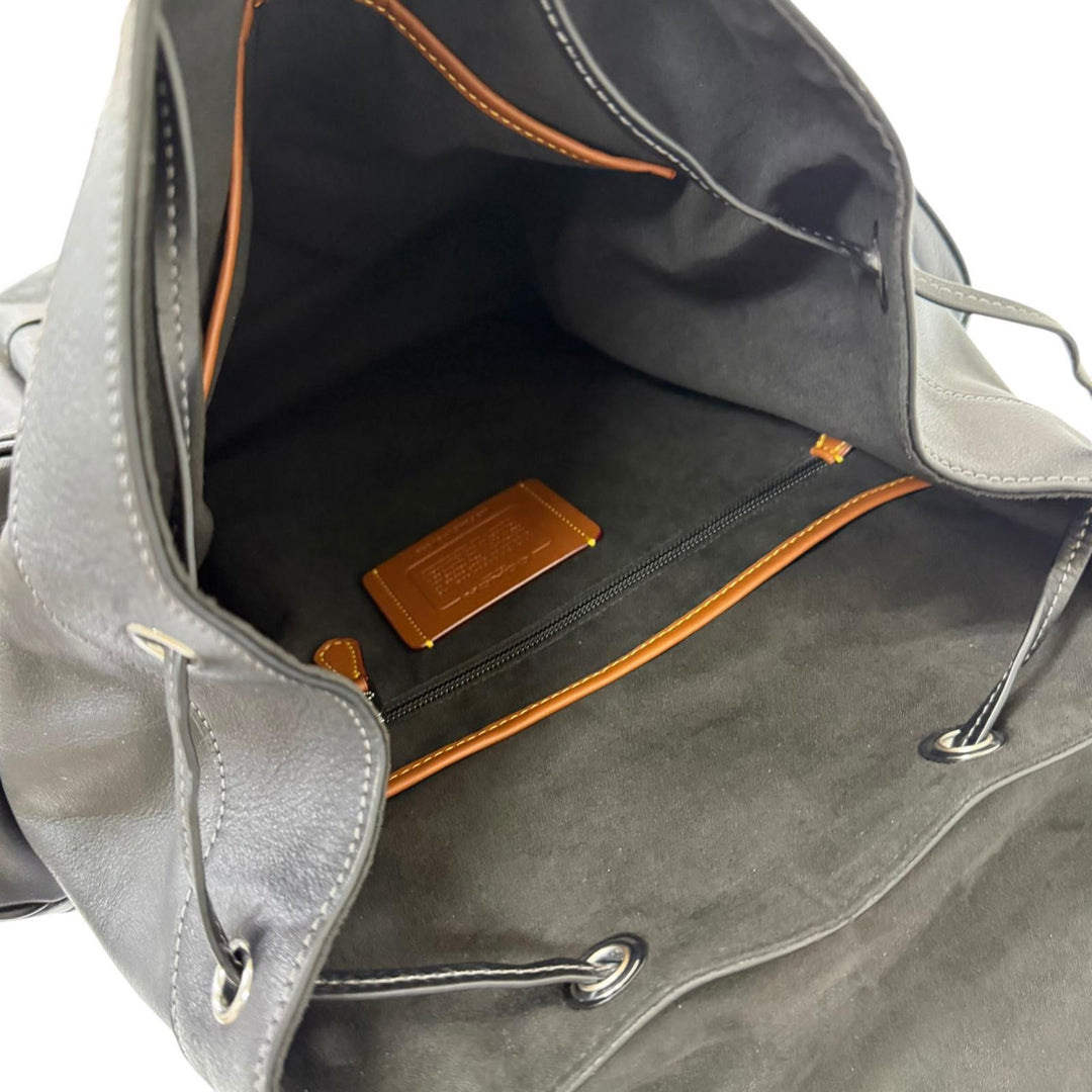 Excellent COACH Backpack Daypack HITCH BP Hitch Natural full-grain leather