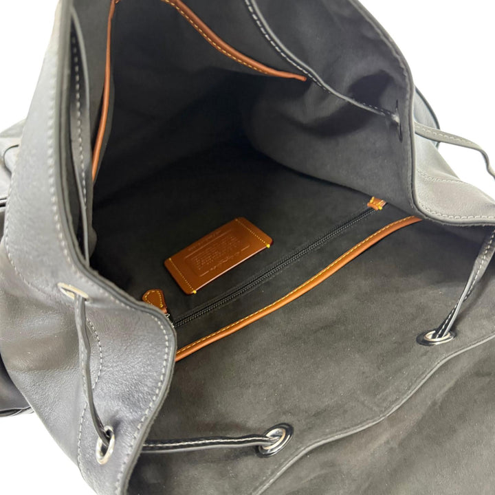 Excellent COACH Backpack Daypack HITCH BP Hitch Natural full-grain leather