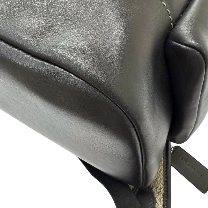 Excellent COACH Backpack Daypack HITCH BP Hitch Natural full-grain leather