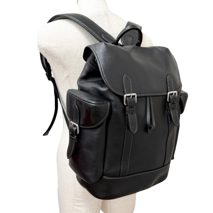 Excellent COACH Backpack Daypack HITCH BP Hitch Natural full-grain leather