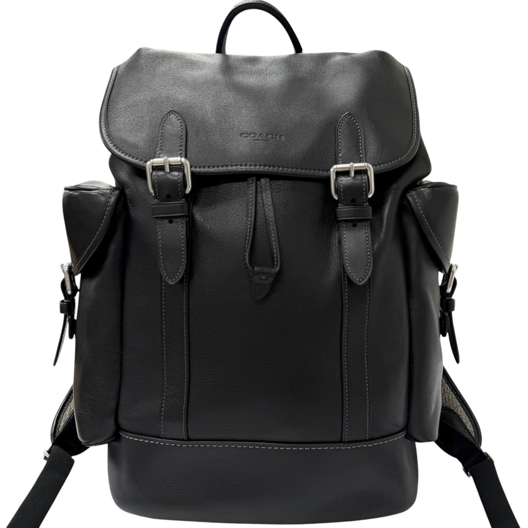 Excellent COACH Backpack Daypack HITCH BP Hitch Natural full-grain leather