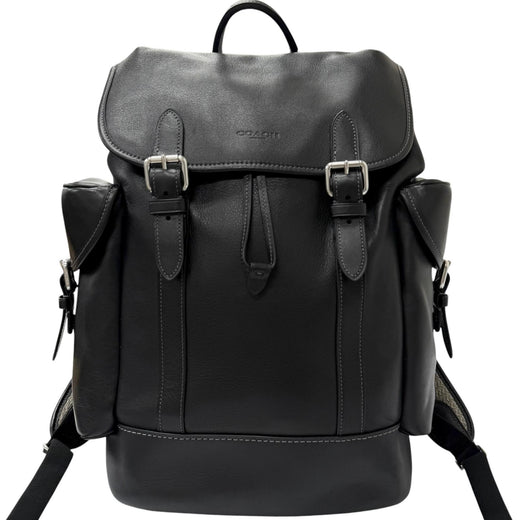 Excellent COACH Backpack Daypack HITCH BP Hitch Natural full-grain leather