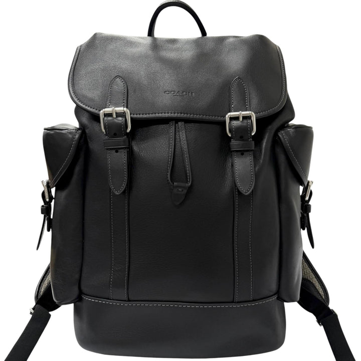 Excellent COACH Backpack Daypack HITCH BP Hitch Natural full-grain leather