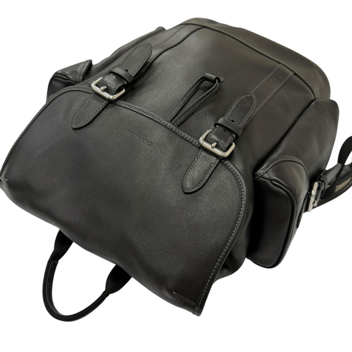 Excellent COACH Backpack Daypack HITCH BP Hitch Natural full-grain leather