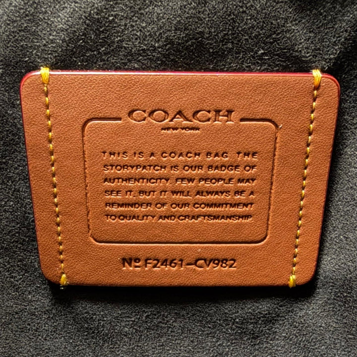Excellent COACH Backpack Daypack HITCH BP Hitch Natural full-grain leather