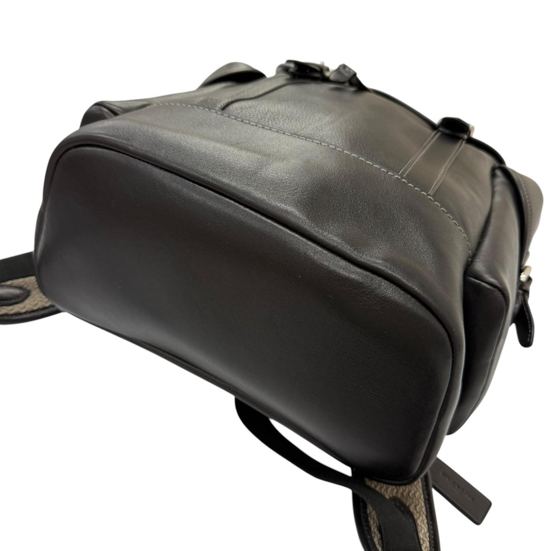 Excellent COACH Backpack Daypack HITCH BP Hitch Natural full-grain leather