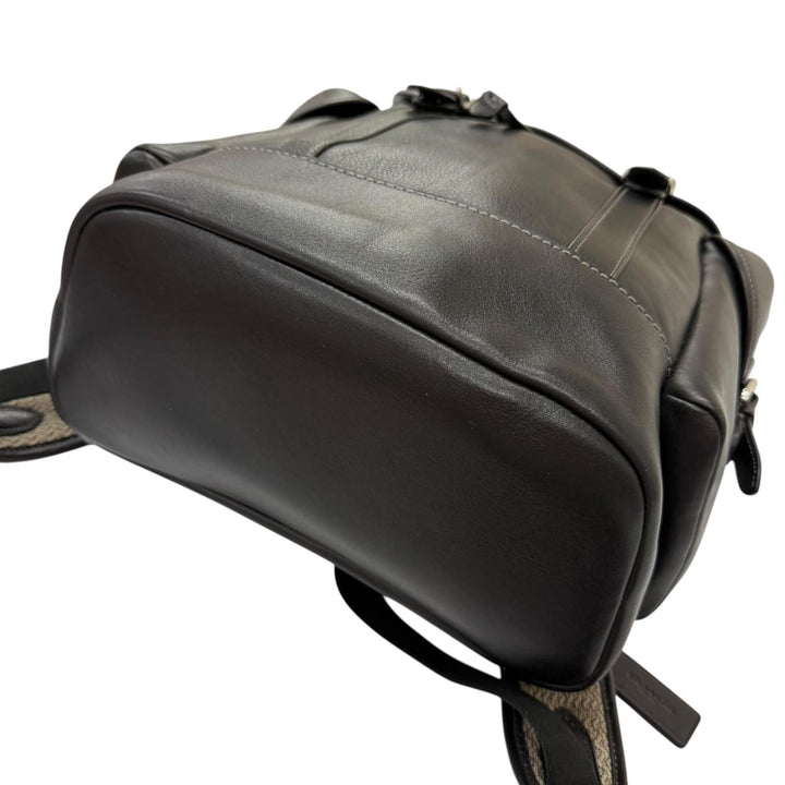 Excellent COACH Backpack Daypack HITCH BP Hitch Natural full-grain leather
