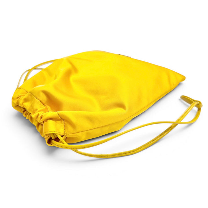 Excellent MIUMIU Duchess Drawstring Pouch, Satin Silk Mini Bag 5NG010