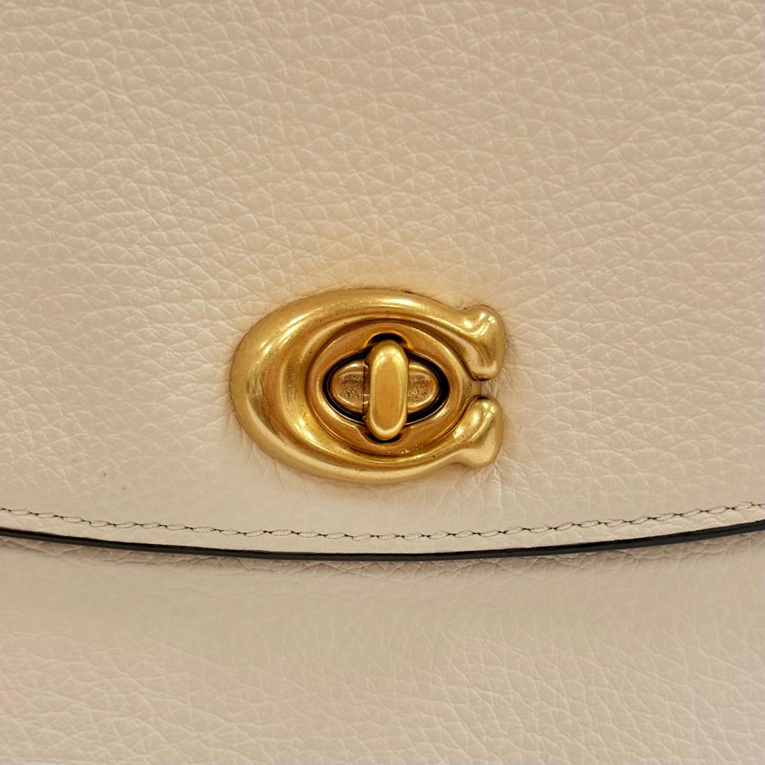 Excellent COACH Shoulder Bag Cathy Crossbody 19 Ivory leather Women CV437