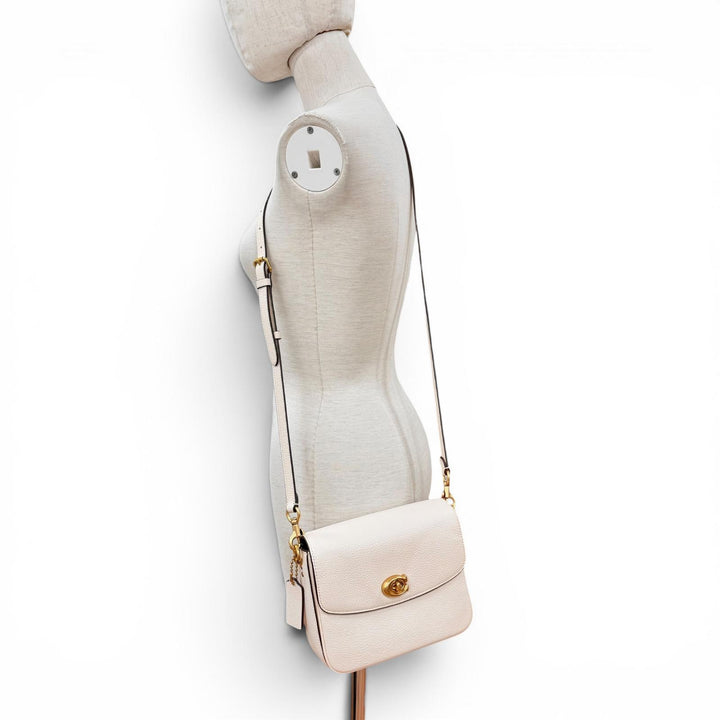 Excellent COACH Shoulder Bag Cathy Crossbody 19 Ivory leather Women CV437