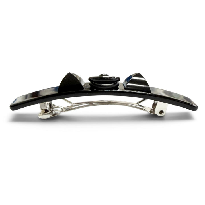 Pristine HERMES Baretta Crew Medor PM Hair clip, hair accessory, hair clip black