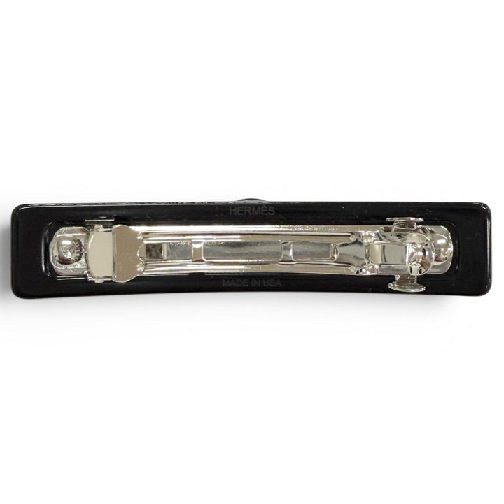 Pristine HERMES Baretta Crew Medor PM Hair clip, hair accessory, hair clip black