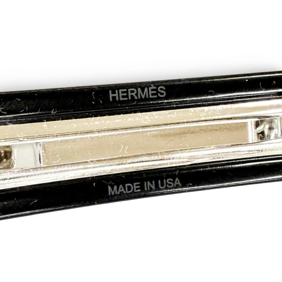 Pristine HERMES Baretta Crew Medor PM Hair clip, hair accessory, hair clip black