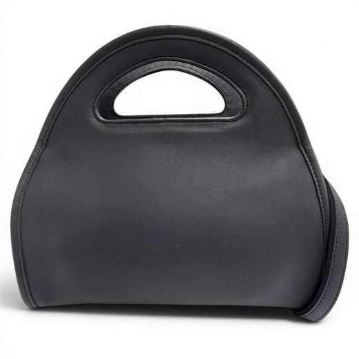 Excellent COACH Old Coach 2-Way Handbag/Shoulder Bag black Glove leather 9942