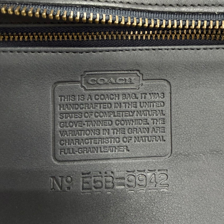 Excellent COACH Old Coach 2-Way Handbag/Shoulder Bag black Glove leather 9942