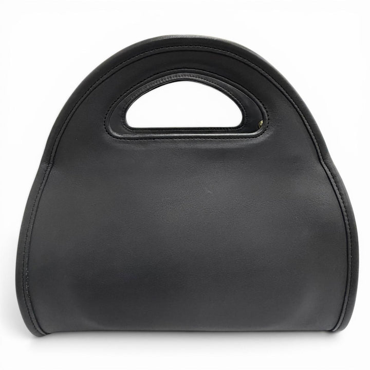 Excellent COACH Old Coach 2-Way Handbag/Shoulder Bag black Glove leather 9942