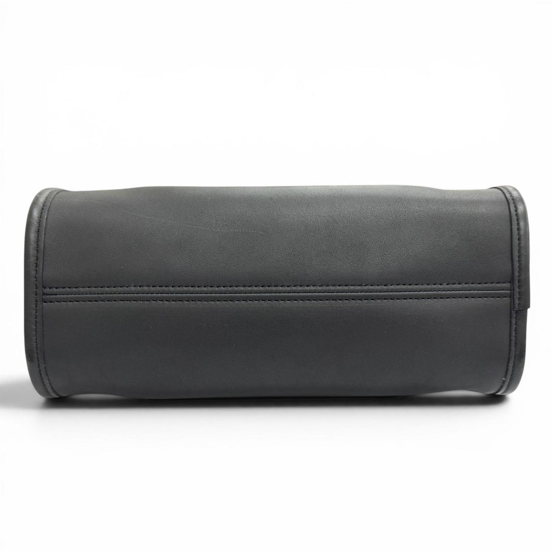 Excellent COACH Old Coach 2-Way Handbag/Shoulder Bag black Glove leather 9942