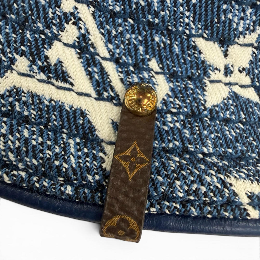 Excellent LOUIS VUITTON hat Monogram Bob Denim Hat Indigo blue Women S M77433