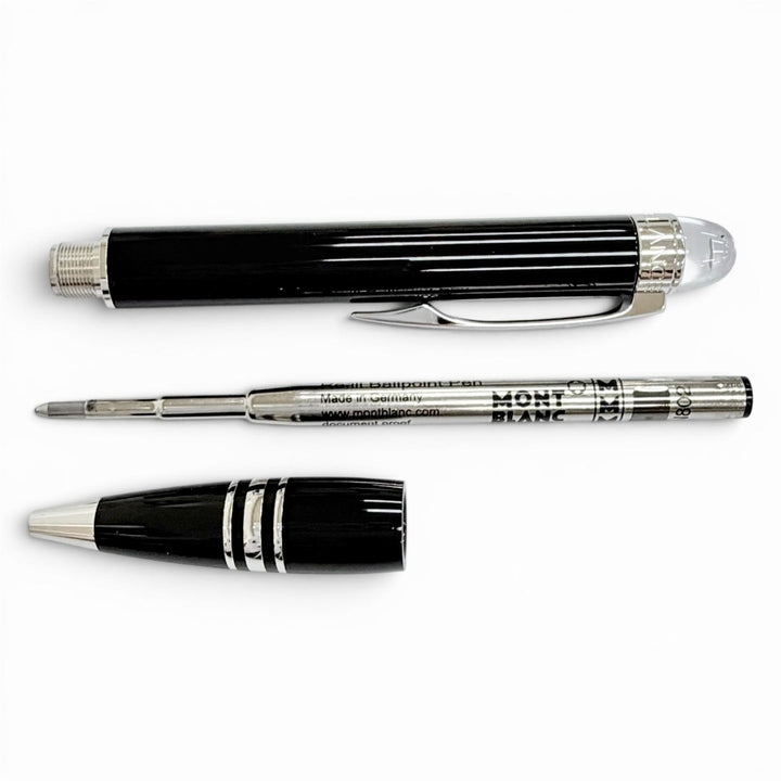 Excellent MONTBLANC Ballpoint pen Starwalker White Star Twist Type black Resin