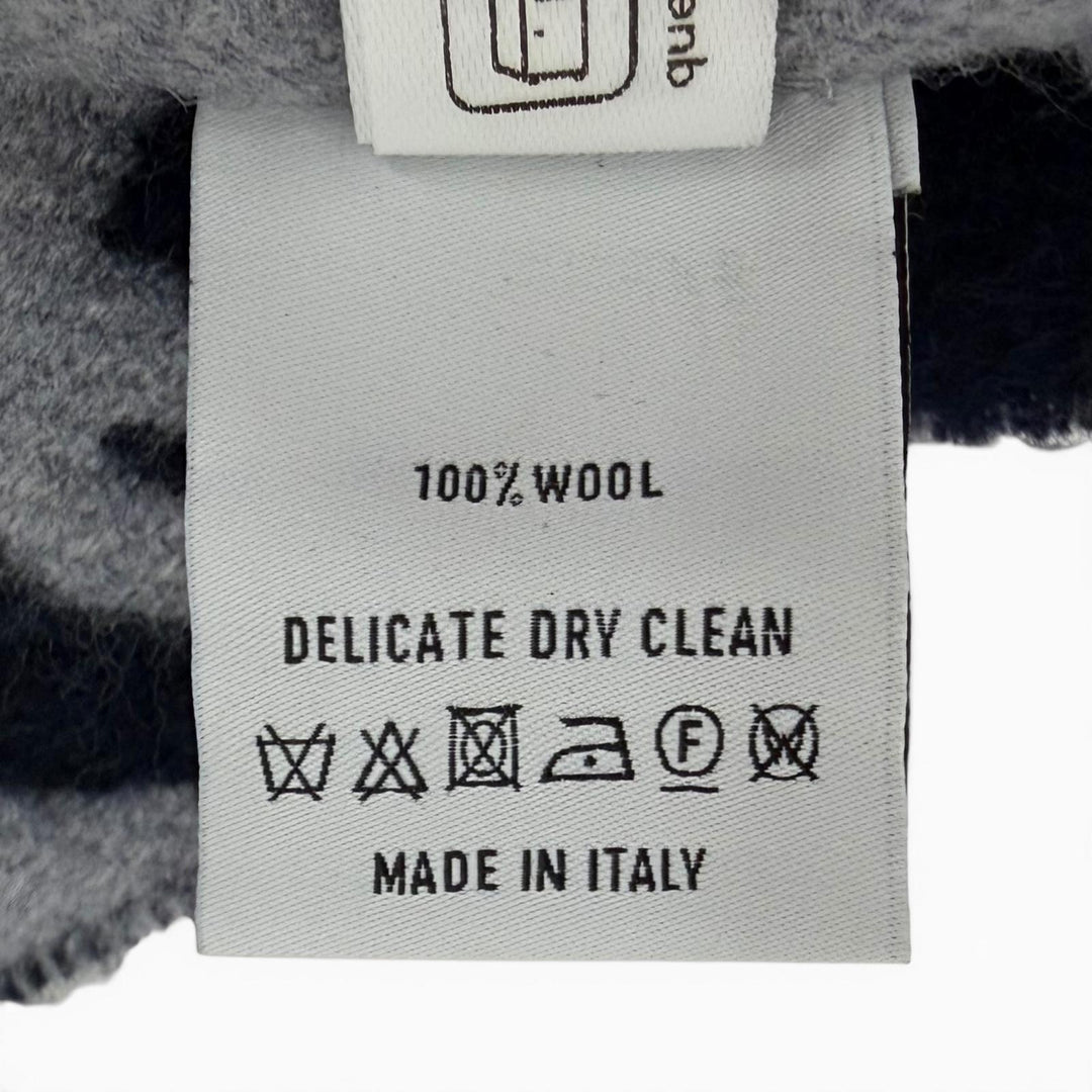Excellent BERLUTI Scarf Calligraphy Scritto Stole Navy wool mens
