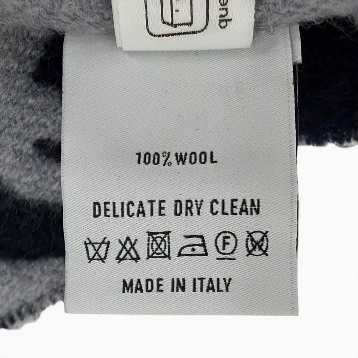 Excellent BERLUTI Scarf Calligraphy Scritto Stole Navy wool mens